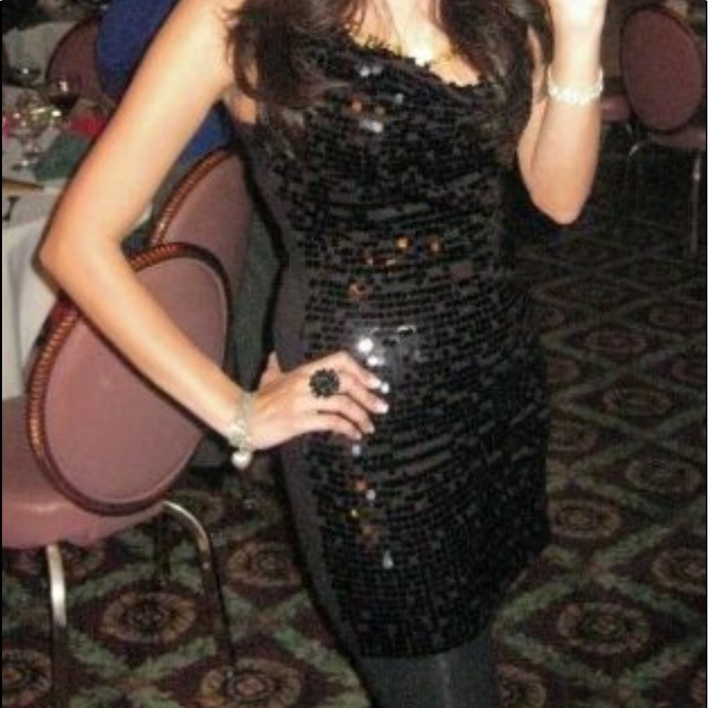 Black sequin dress